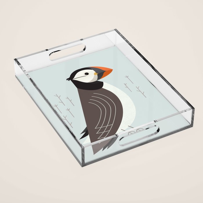 Atlantic Puffin, Bird of United Kingdom Acrylic Tray Gallery Image 1