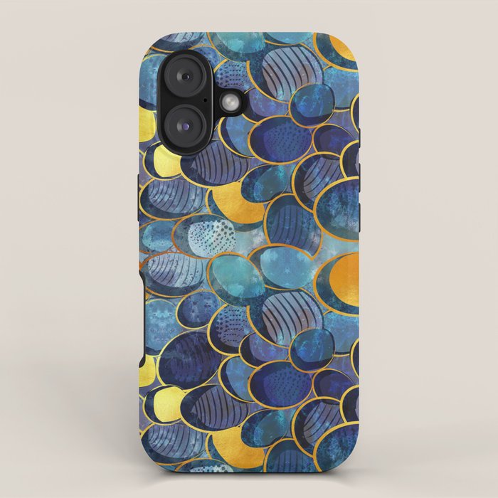 Abstract deep blue iPhone Case Gallery Image 1