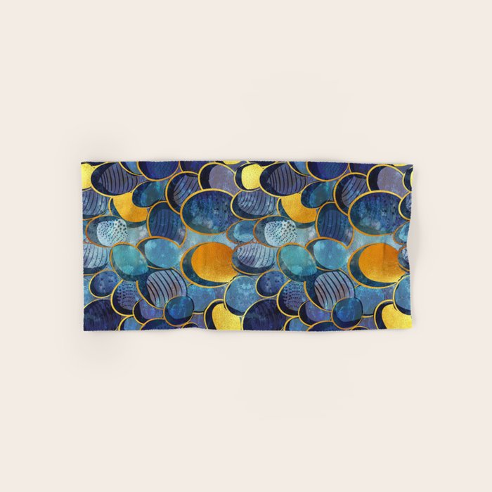 Abstract deep blue Bath Towel Gallery Image 1