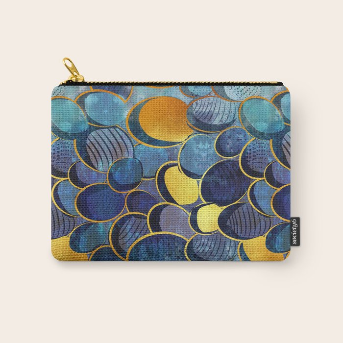 Abstract deep blue Carry All Pouch Gallery Image 1