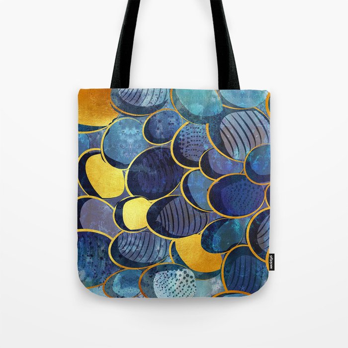 Abstract deep blue Tote Bag Gallery Image 1