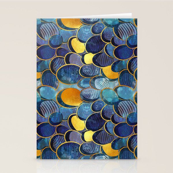 Abstract deep blue Stationery Card Gallery Image 1