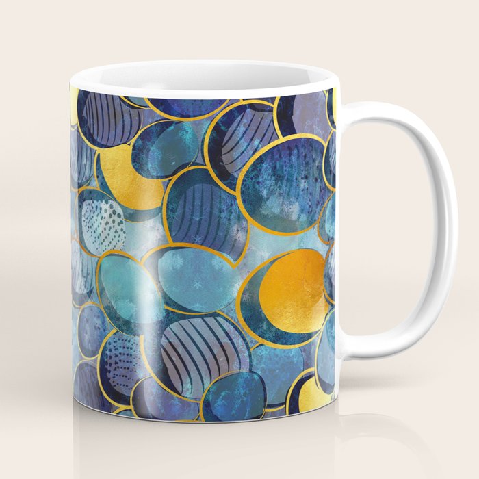 Abstract deep blue Coffee Mug Gallery Image 1