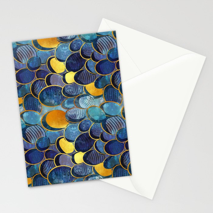 Abstract deep blue Stationery Card Gallery Image 2