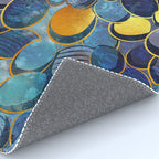 Abstract deep blue Rug Gallery Image 4