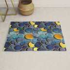 Abstract deep blue Rug Gallery Image 1