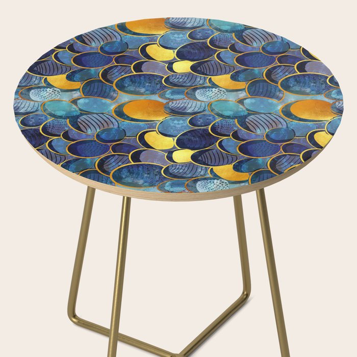 Abstract deep blue Side Table Gallery Image 2