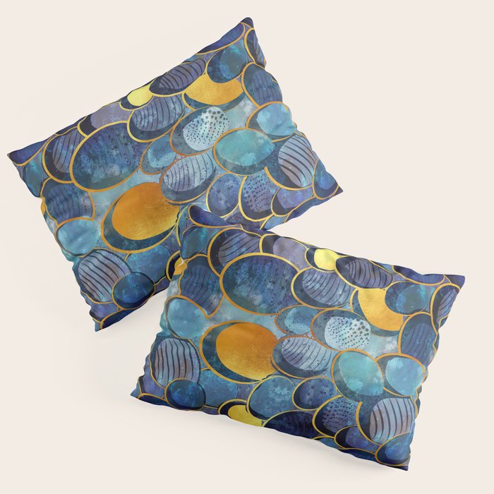 Abstract deep blue Pillow Sham Gallery Image 3