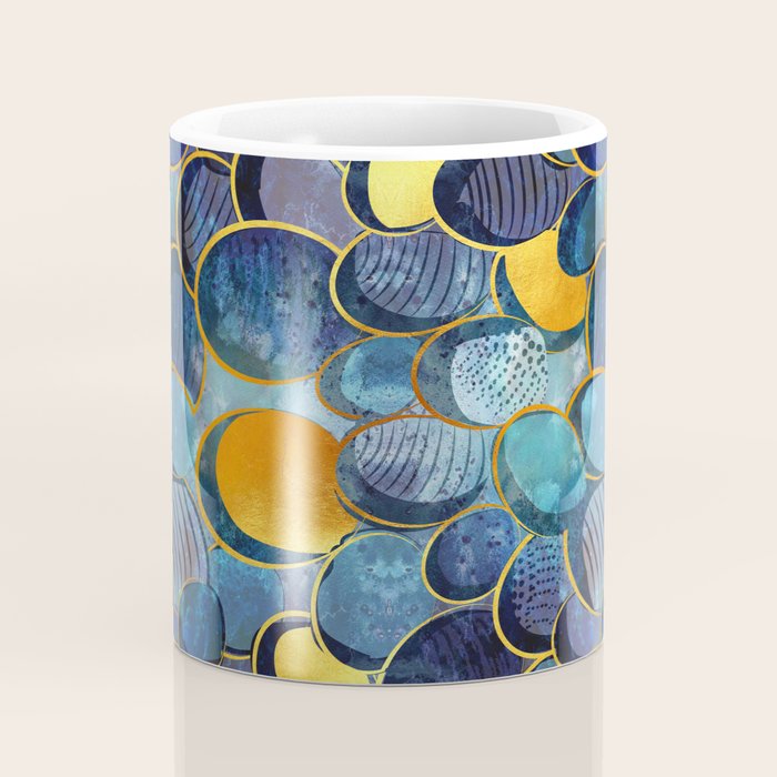 Abstract deep blue Coffee Mug Gallery Image 4