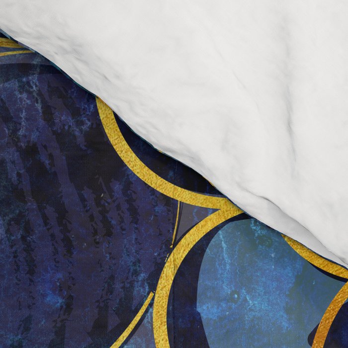 Abstract deep blue Comforter Gallery Image 4