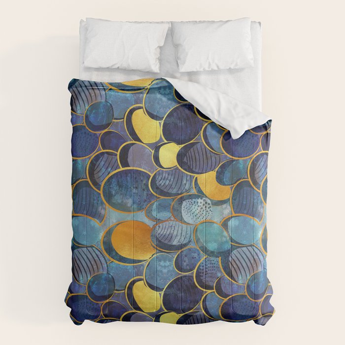 Abstract deep blue Comforter Gallery Image 6