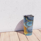 Abstract deep blue Travel Mug Gallery Image 4