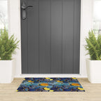 Abstract deep blue Welcome Mat Gallery Image 3