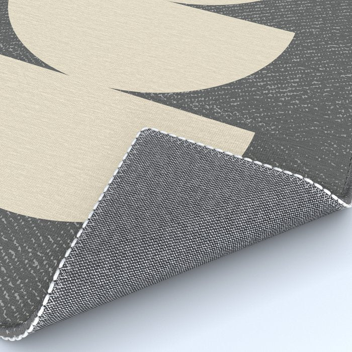 Half Circle 3 - Grey Texture Rug Gallery Image 4