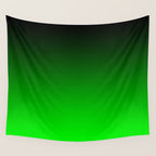 Black Lime Green Neon Nights Ombre Wall Tapestry Gallery Image 4