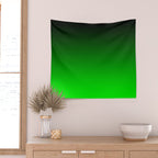 Black Lime Green Neon Nights Ombre Wall Tapestry Gallery Image 2