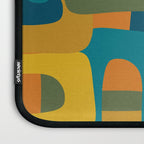 Bo Kaap Abstract Pattern in Moroccan Teal Ochre Olive Orange Mustard Laptop Sleeve Gallery Image 3