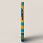 Bo Kaap Abstract Pattern in Moroccan Teal Ochre Olive Orange Mustard iPhone Case Gallery Image 2