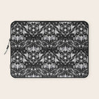 Bats And Beasts - Black and White Laptop Sleeve Gallery Image 1