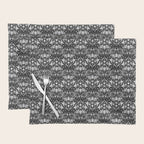 Bats And Beasts - Black and White Placemat Gallery Image 1