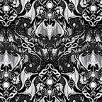 Bats And Beasts - Black and White Coffee Mug Gallery Image 2