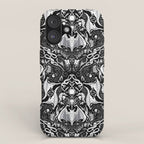 Bats And Beasts - Black and White iPhone Case Gallery Image 1