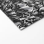 Bats And Beasts - Black and White Welcome Mat Gallery Image 2