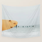 Yellow Surf Board - Abstract Surfers Print - Ocean - Sea - Travel photography Wall Tapestry Gallery Image 4