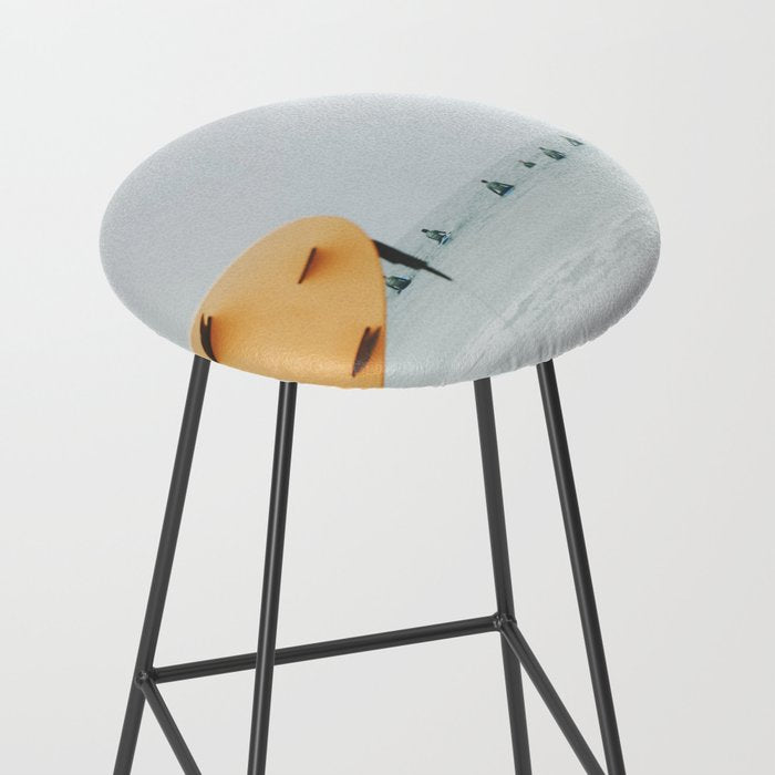 Yellow Surf Board - Abstract Surfers Print - Ocean - Sea - Travel photography Stool Gallery Image 2