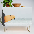 Yellow Surf Board - Abstract Surfers Print - Ocean - Sea - Travel photography Credenza Gallery Image 1