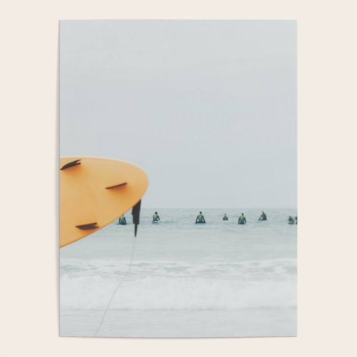 Yellow Surf Board - Abstract Surfers Print - Ocean - Sea - Travel photography Poster Gallery Image 4