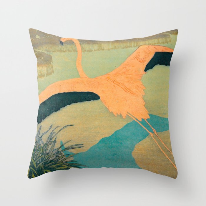 Carl Moser - Flamingo Pastel Colors Throw Pillow Gallery Image 6
