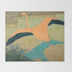 Carl Moser - Flamingo Pastel Colors Throw Blanket Gallery Image 2