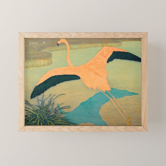 Carl Moser - Flamingo Pastel Colors Mini Art Print Gallery Image 1
