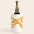 Yellow Stripe Bow Ribbon  Wine Chiller Gallery Image 1