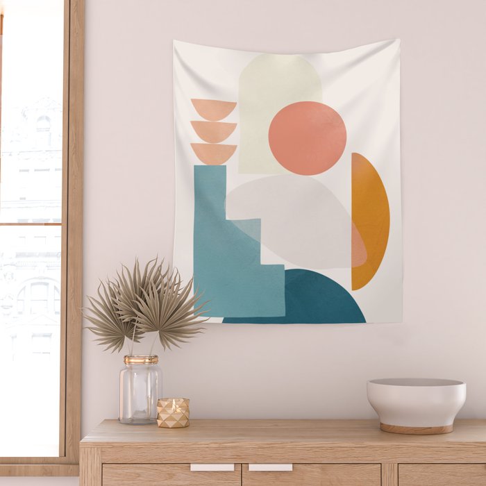 Playful Geometry 05 Wall Tapestry Gallery Image 2