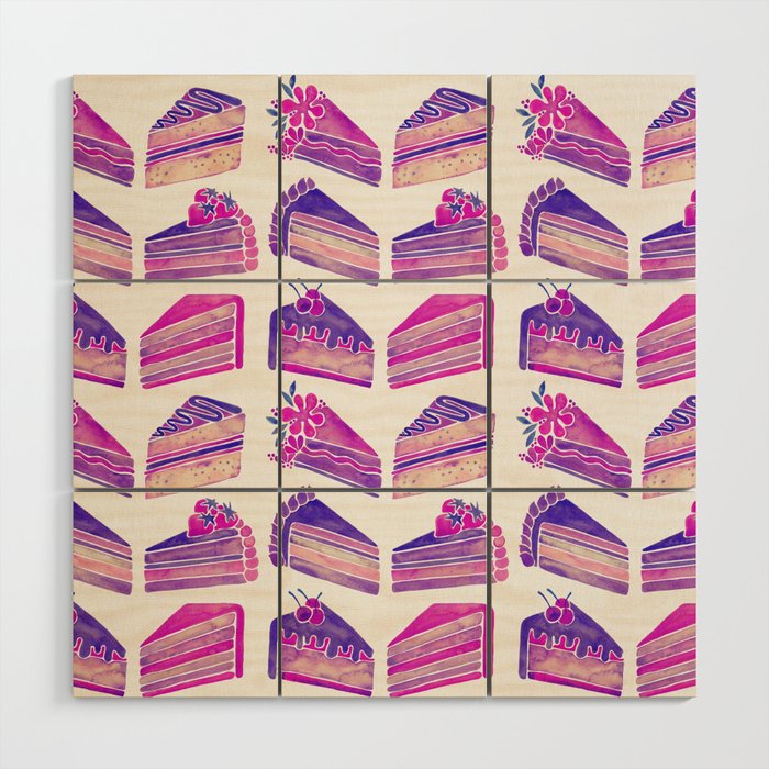 Cake Slices - Unicorn Palette Wood Wall Art Gallery Image 1
