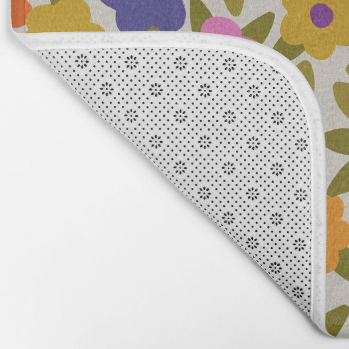 Tiny Flower Pattern #1 Bath Mat Gallery Image 2