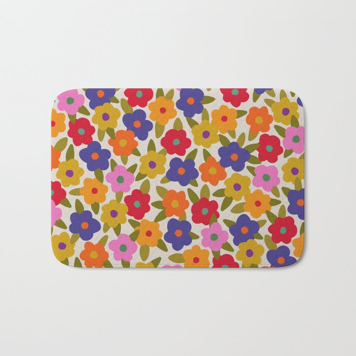 Tiny Flower Pattern #1 Bath Mat Gallery Image 1