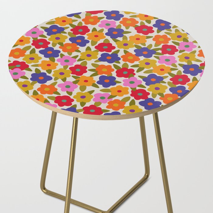 Tiny Flower Pattern #1 Side Table Gallery Image 2
