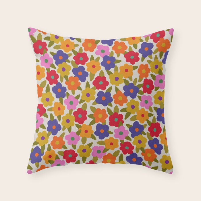 Tiny Flower Pattern #1 Throw Pillow Gallery Image 6