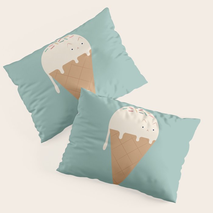 Ice Cream Cat Pillow Sham Gallery Image 3