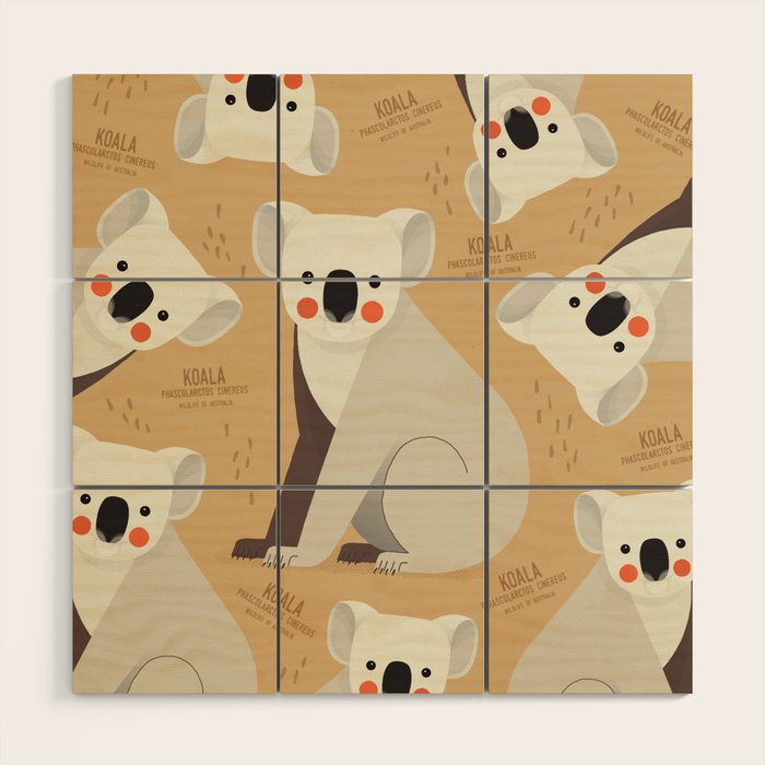 Koala, Wildlife of Australia Wood Wall Art Gallery Image 1