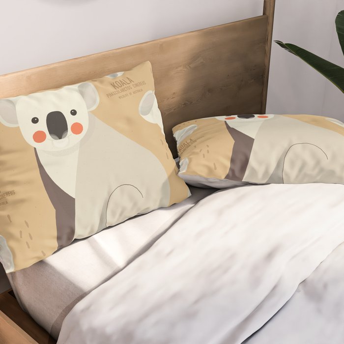 Koala, Wildlife of Australia Pillow Sham Gallery Image 2