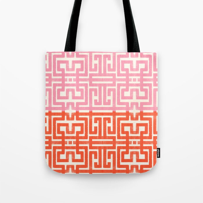 Greco Labyrinth Pattern Tote Bag Gallery Image 1