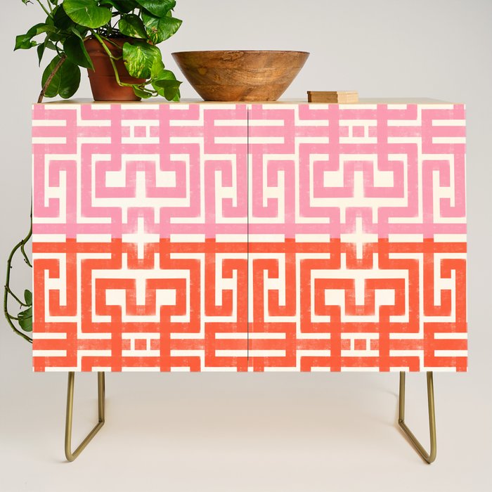 Greco Labyrinth Pattern Credenza Gallery Image 1