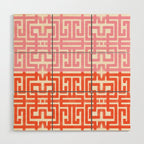 Greco Labyrinth Pattern Wood Wall Art Gallery Image 1