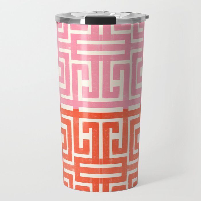Greco Labyrinth Pattern Travel Mug Gallery Image 1