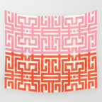 Greco Labyrinth Pattern Wall Tapestry Gallery Image 4