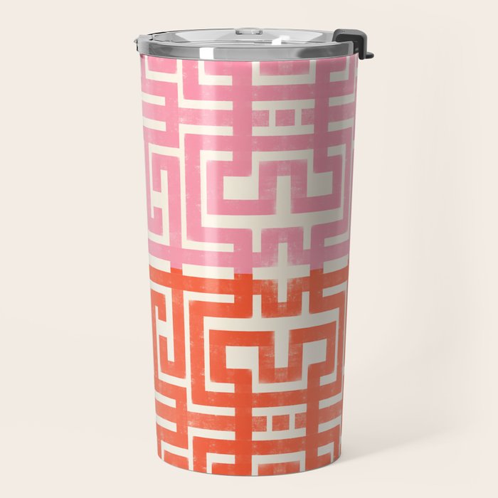 Greco Labyrinth Pattern Travel Mug Gallery Image 2